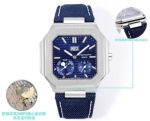 Patek Philippe Cubitus 240ps Movement 45mm Blue Dial Calfskin Leather Strap Watch